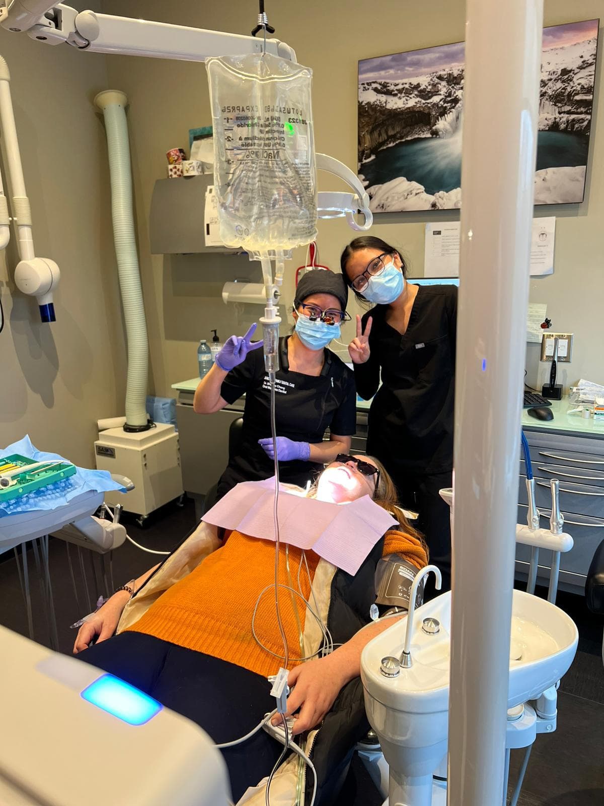 Dental team preparing for a comfortable wisdom teeth removal procedure